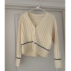 Womens Tan Cardigan Sweater Medium